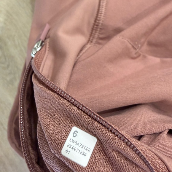 Lululemon Pace Rival Mid-Rise Skirt Size 6 Pockets Pink Taupe, Run Golf Tennis - Picture 11 of 15